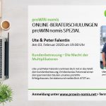 NOMIS Spezial Beraterschulung mit Ute und Peter Falentin Thema: Kundenbetreuung
